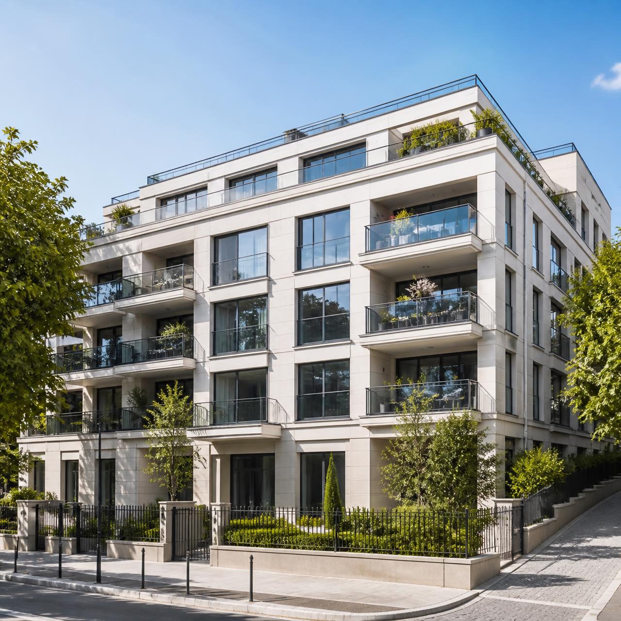 Immeuble résidentiel moderne en copropriété